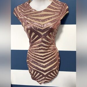 Rose gold Monaco party homecoming event dress